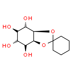 ChemSpider 2D Image | (3aR,4R,5S,6S,7R,7aS)-Hexahydrospiro[1,3-benzodioxole-2,1'-cyclohexane]-4,5,6,7-tetrol | C12H20O6