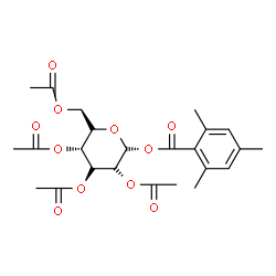ChemSpider 2D Image | 2,3,4,6-Tetra-O-acetyl-1-O-(mesitylcarbonyl)-alpha-L-galactopyranose | C24H30O11