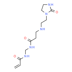 ChemSpider 2D Image | N-[(Acryloylamino)methyl]-N~3~-[2-(2-oxo-1-imidazolidinyl)ethyl]-beta-alaninamide | C12H21N5O3