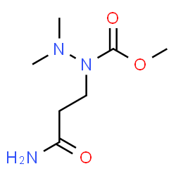 ChemSpider 2D Image | Methyl 1-(3-amino-3-oxopropyl)-2,2-dimethylhydrazinecarboxylate | C7H15N3O3