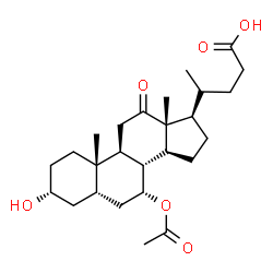 ChemSpider 2D Image | (3alpha,5beta,7alpha,8xi)-7-Acetoxy-3-hydroxy-12-oxocholan-24-oic acid | C26H40O6