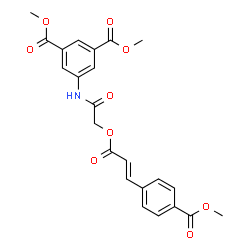 ChemSpider 2D Image | Dimethyl 5-{[({(2E)-3-[4-(methoxycarbonyl)phenyl]-2-propenoyl}oxy)acetyl]amino}isophthalate | C23H21NO9