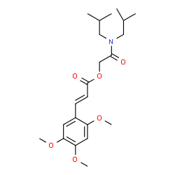 ChemSpider 2D Image | 2-(Diisobutylamino)-2-oxoethyl (2E)-3-(2,4,5-trimethoxyphenyl)acrylate | C22H33NO6