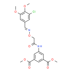ChemSpider 2D Image | Dimethyl 5-[({[(E)-(3-chloro-4,5-dimethoxybenzylidene)amino]oxy}acetyl)amino]isophthalate | C21H21ClN2O8