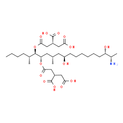 ChemSpider 2D Image | (2R)-2,2'-{[(5R,6R,7S,9S,11R,18S,19S)-19-Amino-11,18-dihydroxy-5,9-dimethyl-6,7-icosanediyl]bis[oxy(2-oxo-2,1-ethanediyl)]}disuccinic acid | C34H59NO14