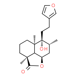 ChemSpider 2D Image | (2aS,5aR,7R,8aR)-6-[2-(3-Furyl)ethyl]-6-hydroxy-2a,5a,7-trimethyldecahydro-2H-naphtho[1,8-bc]furan-2-one | C20H28O4