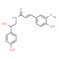 ChemSpider 2D Image | N-trans-Feruloyloctopamine | C18H19NO5