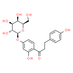 ChemSpider 2D Image | 3-Hydroxy-4-[3-(4-hydroxyphenyl)propanoyl]phenyl beta-D-galactopyranoside | C21H24O9