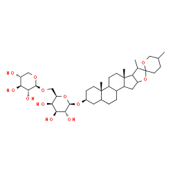 ChemSpider 2D Image | (3beta,8xi,9xi,14xi,16xi,17xi,20xi,22xi)-Spirostan-3-yl 6-O-beta-D-xylopyranosyl-beta-D-galactopyranoside | C38H62O12