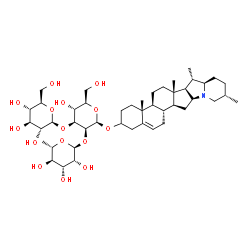 ChemSpider 2D Image | Solanid-5-en-3-yl 6-deoxy-alpha-L-mannopyranosyl-(1->2)-[beta-D-glucopyranosyl-(1->3)]-beta-D-mannopyranoside | C45H73NO15