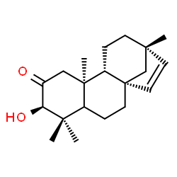ChemSpider 2D Image | (3beta,5xi)-3-Hydroxybeyer-15-en-2-one | C20H30O2