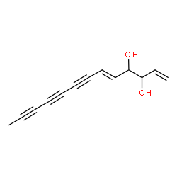 ChemSpider 2D Image | (5E)-1,5-Tridecadiene-7,9,11-triyne-3,4-diol | C13H12O2