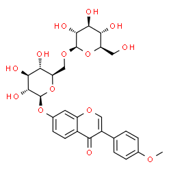 ChemSpider 2D Image | 3-(4-Methoxyphenyl)-4-oxo-4H-chromen-7-yl 6-O-beta-D-glucopyranosyl-beta-D-glucopyranoside | C28H32O14