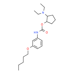 ChemSpider 2D Image | 2-(Diethylamino)cyclopentyl [3-(pentyloxy)phenyl]carbamate | C21H34N2O3