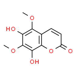 ChemSpider 2D Image | 6,8-Dihydroxy-5,7-dimethoxycoumarin | C11H10O6