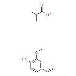 ChemSpider 2D Image | 3-ethoxy-4-hydroxy-benzaldehyde; 2-methylpropanoate | C13H17O5