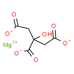 ChemSpider 2D Image | 1,2,3-Propanetricarboxylate, 2-hydroxy-, magnesium salt (1:1) | C6H5MgO7