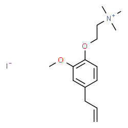 ChemSpider 2D Image | 2-(4-Allyl-2-methoxyphenoxy)-N,N,N-trimethylethanaminium iodide | C15H24INO2