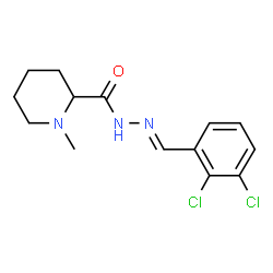 ChemSpider 2D Image | N'-[(E)-(2,3-Dichlorophenyl)methylene]-1-methyl-2-piperidinecarbohydrazide | C14H17Cl2N3O