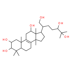 ChemSpider 2D Image | Lanost-8-ene-2,3,12,21,24,25-hexol | C30H52O6