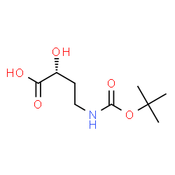 ChemSpider 2D Image | (R)-4-N-Boc-amino-2-hydroxybutyric acid | C9H17NO5