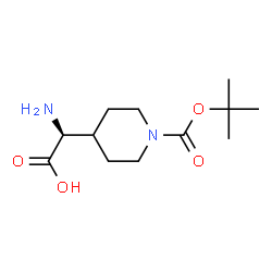 ChemSpider 2D Image | (S)-1-Boc-4-(aminocarboxymethyl)piperidine | C12H22N2O4