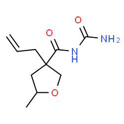 ChemSpider 2D Image | 3-Allyl-N-carbamoyl-5-methyltetrahydro-3-furancarboxamide | C10H16N2O3