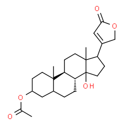 ChemSpider 2D Image | (10xi,13xi,14xi,17xi)-3-Acetoxy-14-hydroxycard-20(22)-enolide | C25H36O5