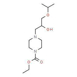 ChemSpider 2D Image | Ethyl 4-(2-hydroxy-3-isopropoxypropyl)-1-piperazinecarboxylate | C13H26N2O4