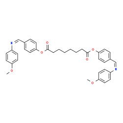 ChemSpider 2D Image | Bis(4-{(Z)-[(4-methoxyphenyl)imino]methyl}phenyl) suberate | C36H36N2O6