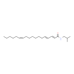 ChemSpider 2D Image | (2E,4E,12Z)-N-Isobutyl-2,4,12-octadecatrienamide | C22H39NO