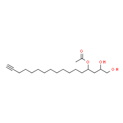 ChemSpider 2D Image | 1,2-Dihydroxy-16-heptadecyn-4-yl acetate | C19H34O4