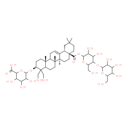 ChemSpider 2D Image | 4-O-Hexopyranosyl-1-O-[(3beta,5xi,9xi)-3-(hexopyranuronosyloxy)-23,24-dihydroxy-28-oxoolean-12-en-28-yl]hexopyranose | C48H76O21