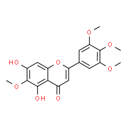 ChemSpider 2D Image | 5,7-Dihydroxy-6-methoxy-2-(3,4,5-trimethoxyphenyl)-4H-chromen-4-one | C19H18O8