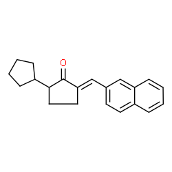 ChemSpider 2D Image | (3E)-3-(2-Naphthylmethylene)-1,1'-bi(cyclopentyl)-2-one | C21H22O