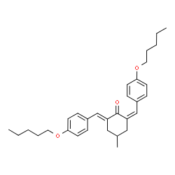 ChemSpider 2D Image | (2Z,6E)-4-Methyl-2,6-bis[4-(pentyloxy)benzylidene]cyclohexanone | C31H40O3