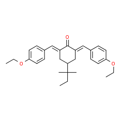 ChemSpider 2D Image | (2E,6E)-2,6-Bis(4-ethoxybenzylidene)-4-(2-methyl-2-butanyl)cyclohexanone | C29H36O3