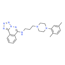ChemSpider 2D Image | N-{3-[4-(2,5-Dimethylphenyl)-1-piperazinyl]propyl}tetrazolo[5,1-a]phthalazin-6-amine | C23H28N8
