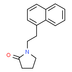 ChemSpider 2D Image | 1-[2-(1-Naphthyl)ethyl]-2-pyrrolidinone | C16H17NO