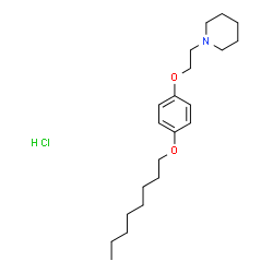 ChemSpider 2D Image | 1-(2-(p-(Octyloxy)phenoxy)ethyl)piperidine hydrochloride | C21H36ClNO2