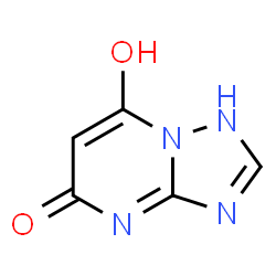 ChemSpider 2D Image | 7-Hydroxy[1,2,4]triazolo[1,5-a]pyrimidin-5(1H)-one | C5H4N4O2