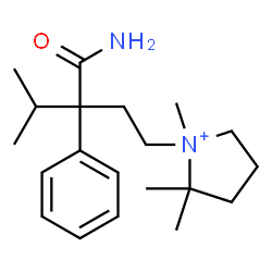 ChemSpider 2D Image | 1-(3-Carbamoyl-4-methyl-3-phenylpentyl)-1,2,2-trimethylpyrrolidinium | C20H33N2O