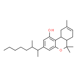 ChemSpider 2D Image | 6,6,9-Trimethyl-3-(3-methyl-2-octanyl)-6a,7,10,10a-tetrahydro-6H-benzo[c]chromen-1-ol | C25H38O2