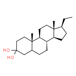 ChemSpider 2D Image | Pregnane-3,3-diol | C21H36O2