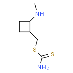 ChemSpider 2D Image | [2-(Methylamino)cyclobutyl]methyl carbamodithioate | C7H14N2S2