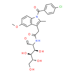 ChemSpider 2D Image | glucametacin | C25H27ClN2O8