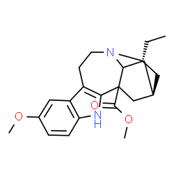ChemSpider 2D Image | Methyl (2alpha,4alpha,5xi,18xi)-12-methoxyibogamine-18-carboxylate | C22H28N2O3
