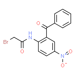 ChemSpider 2D Image | N-(2-Benzoyl-4-nitrophenyl)-2-bromoacetamide | C15H11BrN2O4