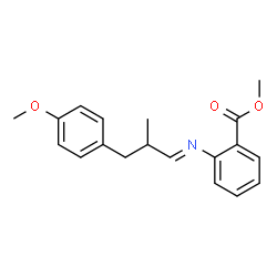 ChemSpider 2D Image | Methyl 2-[[3-(4-methoxyphenyl)-2-methylpropylidene]amino]benzoate | C19H21NO3