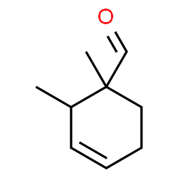 ChemSpider 2D Image | 1,2-Dimethyl-3-cyclohexene-1-carbaldehyde | C9H14O